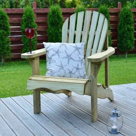 Sedia Da Giardino In Legno RELAX Tipo Adirondack - Spessore 30 Mm