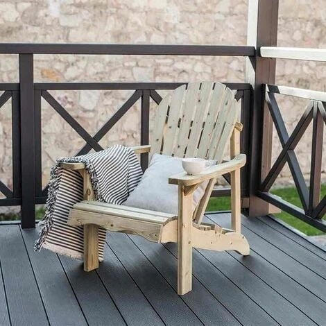 Sedia Da Giardino In Legno RELAX Tipo Adirondack - Spessore 30 Mm - immagine 3