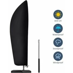 Telo Protettivo Per Ombrellone A Sbalzo Da 2 A 4 M Tessuto Oxford 210D Antipolvere Resistente Ai Raggi UV 280 X 30/81/46 Cm