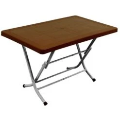 Tavolo Pieghevole 120x70 Cm Marrone TAV513