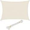 WOLTU Tenda A Vela Parasole Telo Da Sole PES Protezione Solare Anti UV Esterni Crema 2x3m