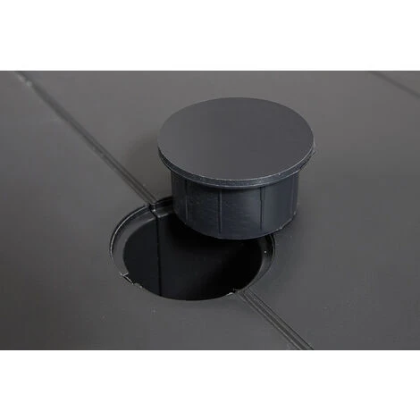 Dmora Tavolo Da Esterno Mercurio, Tavolo Rettangolare, Tavolo Allungabile Da Giardino O Da Bar, 100% Made In Italy, Cm 160-220x90h74, Antracite - immagine 4