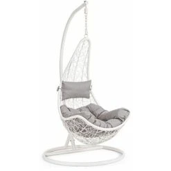 Poltrona Sospesa Da Giardino Con Cuscini Bizzotto Amirantes Bianca - 0661779