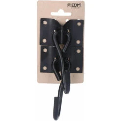 Distintivo EDM Amaca Gancio Per Appenderla 70 X 45 Mm Nero (2 Unità)