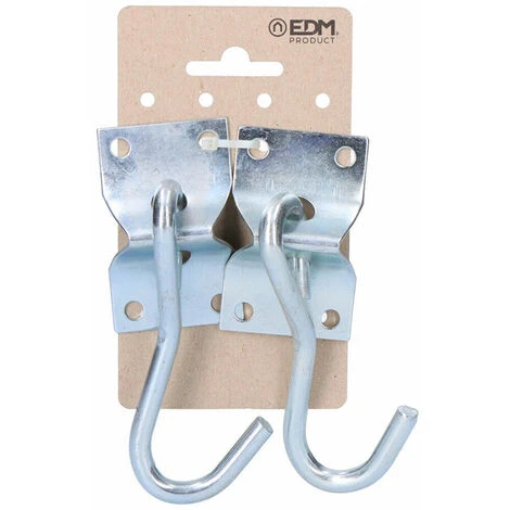 Distintivo EDM Amaca Gancio Per Appenderla 70 X 45 Mm Argentato (2 Unità)