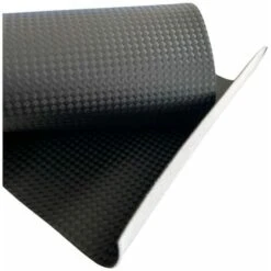 Tendaggimania ® Ecopelle Nera Per Sella Moto, Panche, Palestra E Rivestimenti - Tessuto Ecopelle Impermeabile 100% - H 140 CM, VENDITA AL MEZZO METRO (NERA EFFETTO CARBONIO)