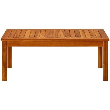 Tavolino Da Giardino Tavolino Basso Da Caffè - 90x50x36 Cm In Legno Massello Di Acacia BV568897 - BonneVie - immagine 2