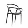 SEDIA POLIPROPILENE BAR RISTORANTE GIARDINO SEDIE INTERNO ESTERNO NERO NERA 467