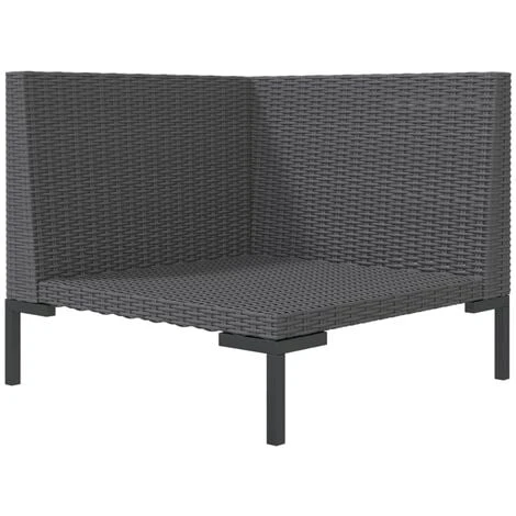 Divano Da Giardino - Sofa Da Giardino Mobile Da Giardino Con Cuscini In Polyrattan Mezzo Tondo BV734016 - BonneVie - immagine 3