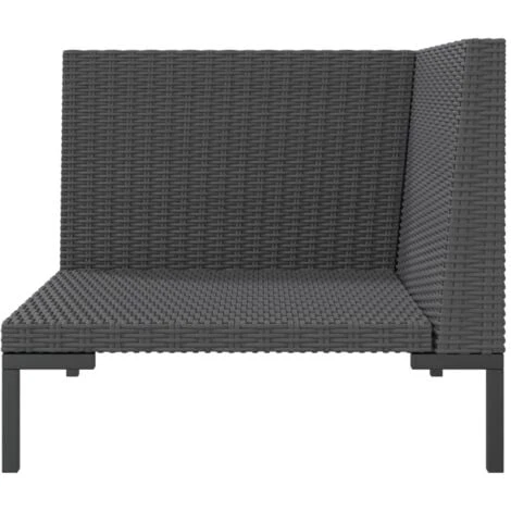 Divano Da Giardino - Sofa Da Giardino Mobile Da Giardino Con Cuscini In Polyrattan Mezzo Tondo BV734016 - BonneVie - immagine 5