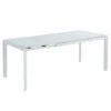 Tavolo Da Pranzo Da Giardino In Alluminio Allungabile Da 4 A 6 Coperti L140/200 Cm Bianco - PALAOS II