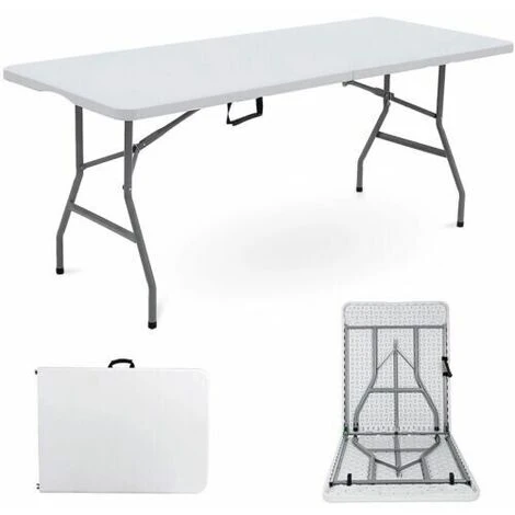 TAVOLO PIEGHEVOLE GIARDINO DA CAMPEGGIO TAVOLINO ESTERNI RICHIUDIBILE 152X76X74H