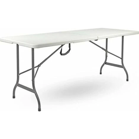 TAVOLO PIEGHEVOLE GIARDINO DA CAMPEGGIO TAVOLINO ESTERNI RICHIUDIBILE 152X76X74H - immagine 2