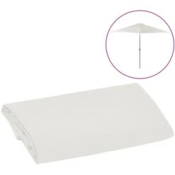 VidaXL Telo Di Ricambio Per Ombrellone Bianco 300 Cm