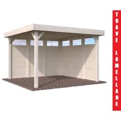 Gazebo Da Giardino In Legno Lamellare D'Abete Nordico - Cm 350X350cm - Italfromgiard5