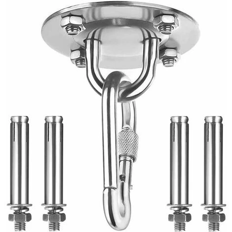 Gancio Per Soffitto In Acciaio Inossidabile, Gancio Di Supporto Per Sacco Da Boxe Con Imbracatura Altalena, Amaca, Imbracatura, Sacco Da Boxe, Carico Di Tether Yoga Fino A 450 Kg