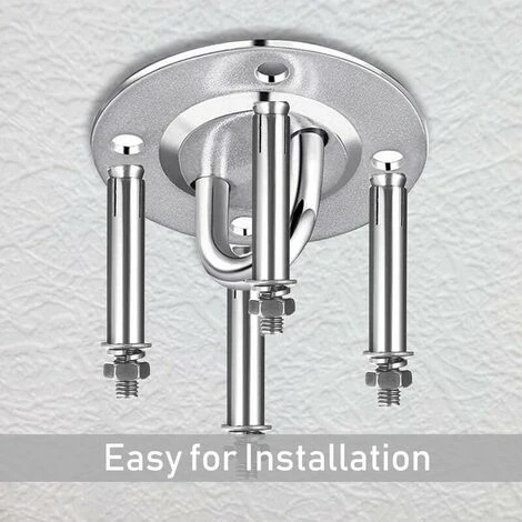 Gancio Per Soffitto In Acciaio Inossidabile, Gancio Di Supporto Per Sacco Da Boxe Con Imbracatura Altalena, Amaca, Imbracatura, Sacco Da Boxe, Carico Di Tether Yoga Fino A 450 Kg - immagine 3