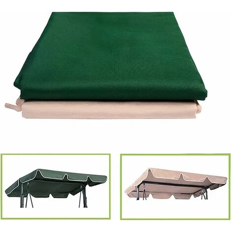 Giantex Copertura Di Ricambio Universale Per Dondolo, Tettuccio Tetto Di Ricambio Per Dondolo Da Giardino Per Esterno (196 X 109 Cm, Beige) - immagine 5
