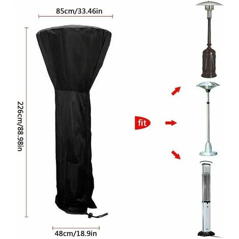 Copertura Per Riscaldatore Da Esterno, Comius Sharp Coperture Impermeabili Per Riscaldatore Da Esterno Copertura Protettiva Per Riscaldatore Da Esterno, 226 X 85 X 48 Cm - immagine 3