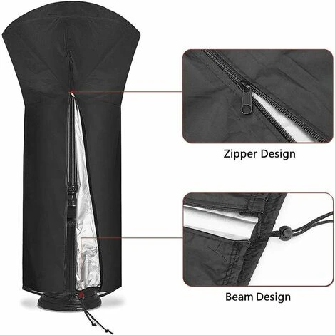 Copertura Per Riscaldatore Da Esterno, Comius Sharp Coperture Impermeabili Per Riscaldatore Da Esterno Copertura Protettiva Per Riscaldatore Da Esterno, 226 X 85 X 48 Cm - immagine 5