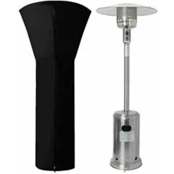 Copertura Per Riscaldatore Da Esterno, Copertura Per Riscaldatore Da Esterno, Copertura Per Riscaldatore Da Esterno Impermeabile 210D Oxford, Copertura Per Riscaldatore Da Esterno, Nero, 221x85x48cm