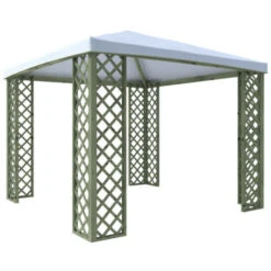 Gazebo Da Esterno Fox 2022 In Legno, 3x3 M