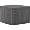 Nova Tavolo 54x54x36cm In Plastica Da Esterni Resistente Alle Intemperie Vari Colori Colore : Grigio