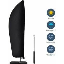 Telo Di Protezione Per Ombrellone A Sbalzo Da 2 A 4 M Tessuto Oxford 210D Antipolvere Resistente Ai Raggi UV 280 X 30/81/46 Cm