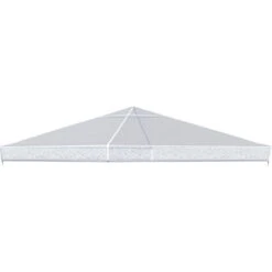 Outsunny Copertura Per Gazebo 3x3 M In PVC Impermeabile E Trasparente Con Corde Di Sicurezza, 300x300x80 Cm
