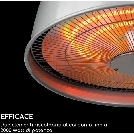 Blumfeldt Stufa A Infrarossi Per Terrazza Heatbell Ceiling Smart IPX4 800/1200/2000W Outdoor - immagine 5