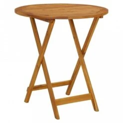 Tavolo Da Giardino Pieghevole 70 Cm In Massello Di Acacia