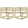 Divani Angolari Pallet Da Giardino 2 Pz Pino Impregnato Verde