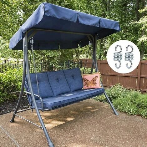 Gancio A Molla Amaca In Acciaio Zincato Carico Massimo 500 Kg Per Sedia Sospesa A Dondolo Da Giardino 2 Pezzi - immagine 4