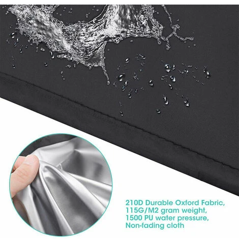 Copertura Per Stufa Da Esterno PU 210D Impermeabile Con Cerniera, Copertura Per Ombrellone Per Stufa Da Esterno Antipioggia E Protezione Solare 221 X 85 X 48 Cm - immagine 5