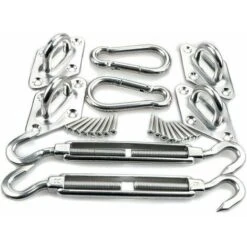 Kit Di Fissaggio Per Caricamento Vile-304 In Acciaio Inox Kit Di Fissaggio Per Ombreggiatura Vile, Tela Per Ombreggiatura Triangolare, Quadrato