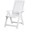 Poltrona Da Giardino Tampa Bianca - Cm.60x61x109h. - Peso Kg.6
