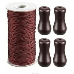 50 M/rotolo Con 4 Pezzi Marrone Corda Intrecciata Paralume Pendente In Legno Per Paralume Paralume In Alluminio Pianta Giardinaggio E Artigianato (marrone) T-Audace