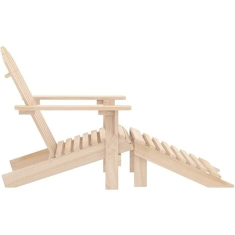 Sedie Da Giardino Sedie Poltrona Da Esterno Adirondack Con Ottomana In Massello Di Abete ITD32504 - immagine 2