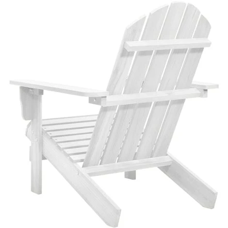 Sedie Da Giardino Sedie Poltrona Da Esterno In Legno Bianca ITD66134 - immagine 2