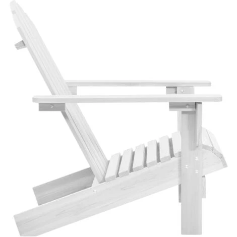 Sedie Da Giardino Sedie Poltrona Da Esterno In Legno Bianca ITD66134 - immagine 4