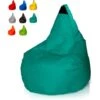 Pouf Sacco Pera Esterno Giardino Colorato Puff Impermeabile Sfoderabile Summer Colore: Verde