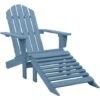 Sedie Da Giardino Sedie Poltrona Da Esterno Adirondack Con Ottomana Massello Di Abete Blu ITD66775