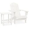 Sedie Da Giardino Adirondack Sedie Poltrona Da Esterno Con Tavolo Abete Massello Bianco ITD62212